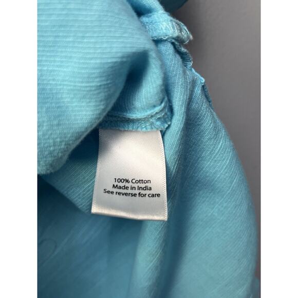 Coral‎ Bay Swimsuit Cover Up Dress Womens Small Blue White Beaded Beach - Picture 5 of 6